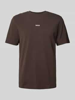 Boss Orange T-shirt met labelprint model 'TCHUP'
