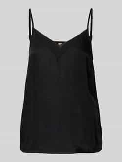 Only Regular fit top met bandjes met viscose en mesh model 'MELVA'
