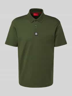 HUGO Regular fit poloshirt met labelbadge model 'Deabono'