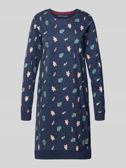 Happy shorts Regular fit nachthemd met all-over motiefprint model 'XMAS'