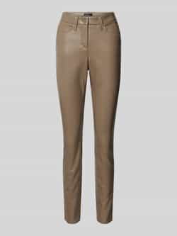 CAMBIO Slim fit broek in leerlook model 'RAY'