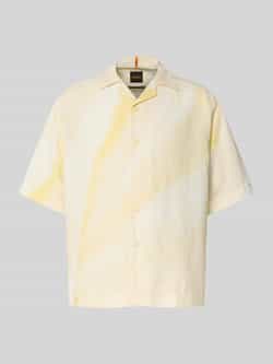 Boss Orange Relaxed fit overhemd met artworkprint model 'LAPISY'