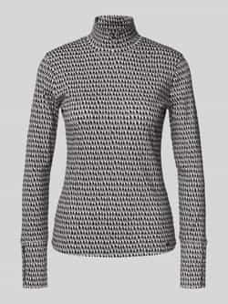 Marc Cain Shirt met lange mouwen en opstaande kraag