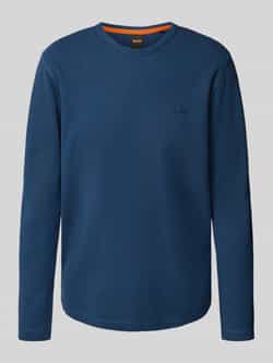Boss Orange Shirt met lange mouwen en labelstitching model 'Tempesto'