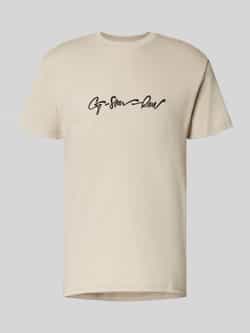 G-Star Raw T-shirt met labelprint en ronde hals