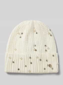 Liu Jo White Beanie met siersteentjes