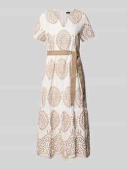 MORE & MORE Midi-jurk met strikceintuur