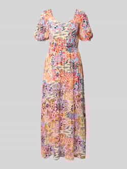 Ichi Midi-jurk van viscose met V-hals
