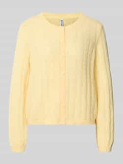 Pieces Regular fit gebreid jack met ronde hals model 'ADA'
