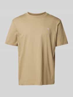 Calvin Klein Jeans T-shirt met geribde ronde hals