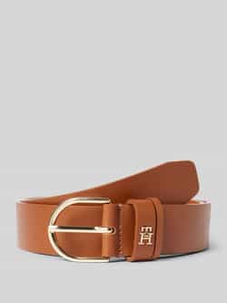 Tommy Hilfiger Leren riem ESSENTIAL EFFORTLESS 3.5 Ovale eenvoudig pin sluiting logo-embleem