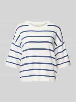 MSCH Copenhagen Gebreid shirt met extra brede schouders en ronde hals