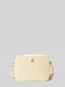 Tommy Hilfiger raffia crossbody tas naturel