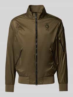 Blauer Usa Bomberjack met ritszakken model 'BRAHMS'