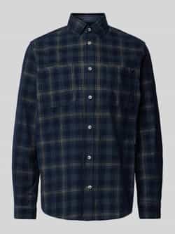 Tom Tailor Regular fit vrijetijdsoverhemd van puur katoen met corduroy ruitmotief