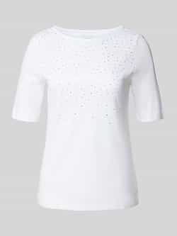 Christian Berg Woman T-shirt met siersteentjes en ronde hals