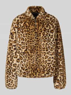 Vero Moda Regular fit jack van imitatiebont met all-over motief model 'SONJALIGA'