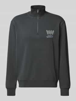 Wood Sweatshirt met opstaande kraag en ritssluiting model 'Jack'