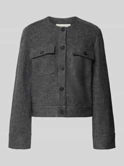 Marc O'Polo Getailleerde korte blazer van viscosemix