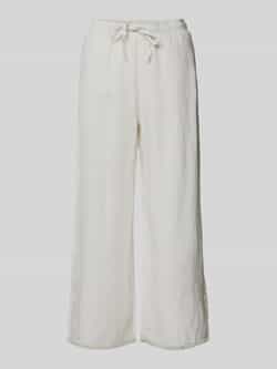 Christian Berg Woman Flared linnen broek met franjes model 'Caroline'
