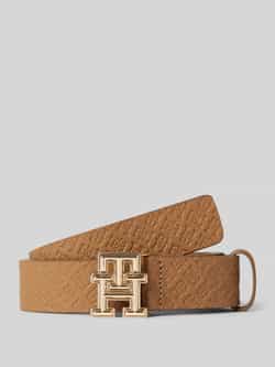 Tommy Hilfiger Leren riem met labeldetail en pinsluiting