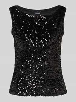 Pieces Regular fit top met pailletten van fluweel model 'KAM'