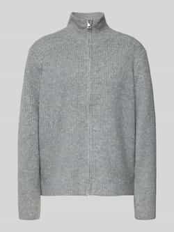 Ichi Regular fit gebreid jack met opstaande kraag model 'IHDUCIE'