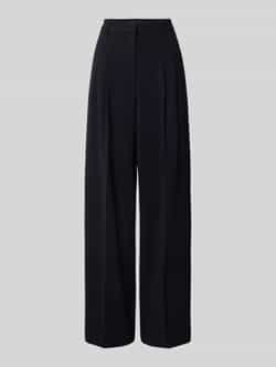 CAMBIO Wide leg stoffen broek met bandplooien model 'ANNY'