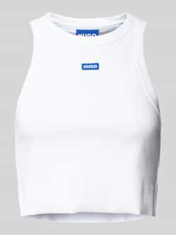 Hugo Blue Tanktop met labeldetail