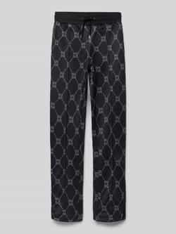 HUGO Regular fit sweatpants met vaste persplooien