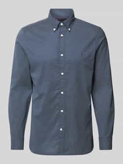 Tommy Hilfiger Businessoverhemd FLEX MICRO FOULARD SF SHIRT Met minimal-print button-down-kraag