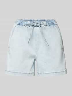 QS Flared korte jeans met elastische band