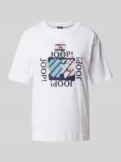 Joop! T-shirt met pailletten model 'Tomo'