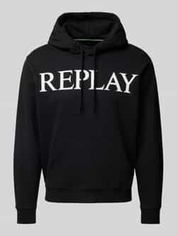 Replay Hoodie met labelprint