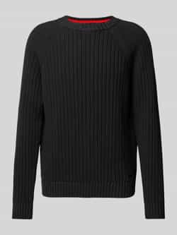 HUGO Gebreide pullover met ronde hals model 'Sribben'