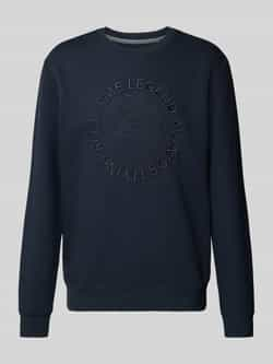 PME LEGEND Heren Truien & Vesten Crewneck Waffle Jersey Blauw