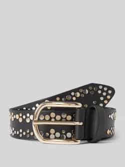 Vanzetti Riem van leer met studs en doornsluiting