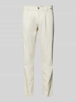 GABBA Tapered fit jeans met bandplooien model 'Firenze'