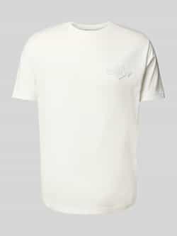 Gant Regular fit T-shirt met labelstitching en ronde hals
