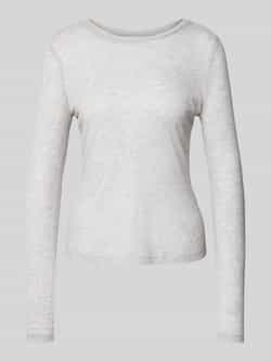 Jake*s Casual Shirt met lange mouwen en geribde ronde hals