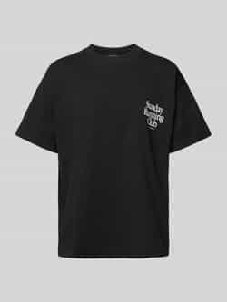 ANOTHER COTTON LAB Oversized T-shirt met statementprint model 'Sunday Running Club'