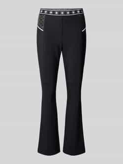 Marc Cain Flared fit stoffen broek met elastische band