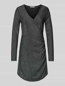 Tom Tailor Denim Shaped fit mini-jurk in wikkellook met glittereffect