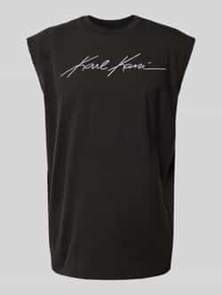 Karl Kani Tanktop met labelstitching model 'Autograph'
