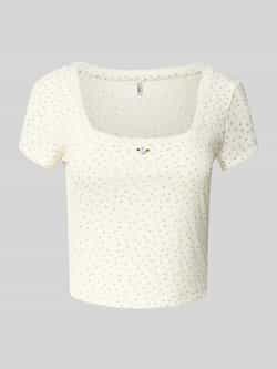 Only Regular fit T-shirt in riblook model 'LEMONE'