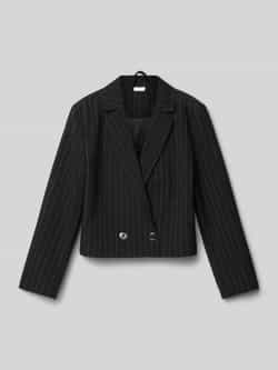 s.Oliver RED LABEL Relaxed fit korte blazer met krijtstrepen met glitter