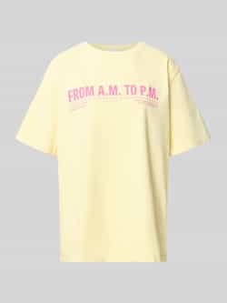 T-shirt met ronde hals model 'AM to PM'