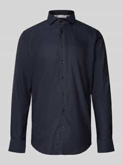 Profuomo Slim fit zakelijk overhemd met haaikraag