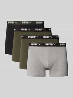 Puma Boxershort met elastische logoband in een set van 4 stuks