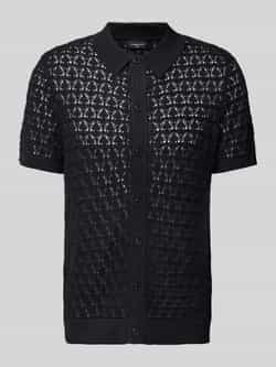 Strellson Gebreid jack met broderie anglaise model 'ANDER'